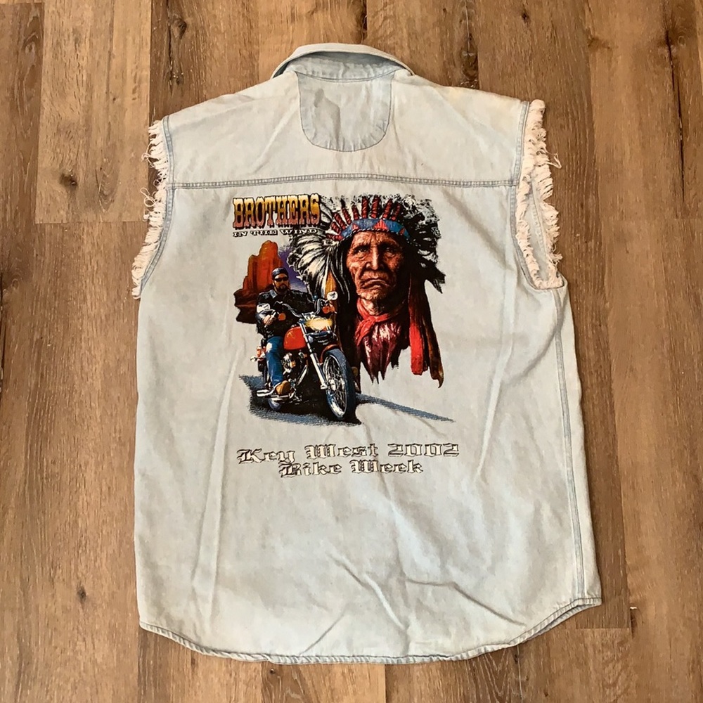 VintageY2K Cutoff Sleeveless Bike Week Shirt